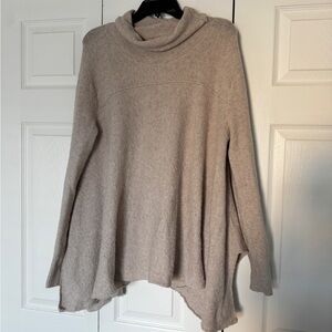 Free People Cozy Cream Turtleneck Sweater